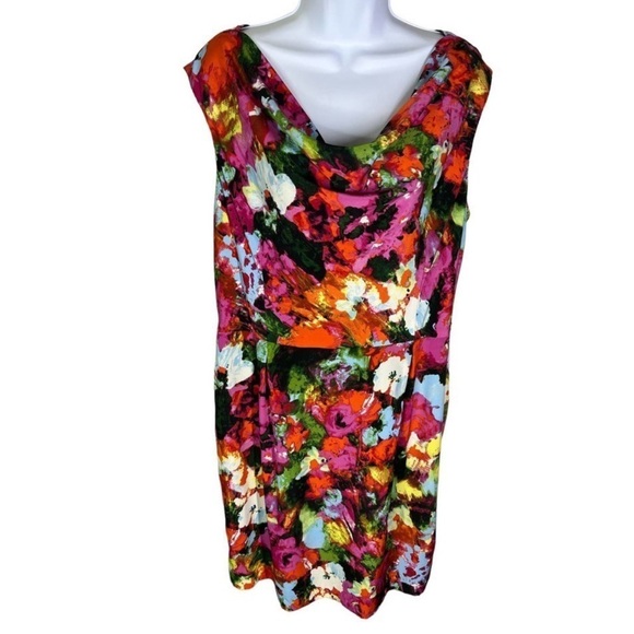 Jones Wear Multicolored Floral Sleeveless Cowl Neck
Mini Dress Women's Size 14 - Picture 11 of 13